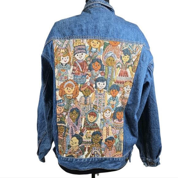 Vintage 90s NADIA Women's Tapestry Denim Teachers Jacket, In Size Small - Picture 4 of 8